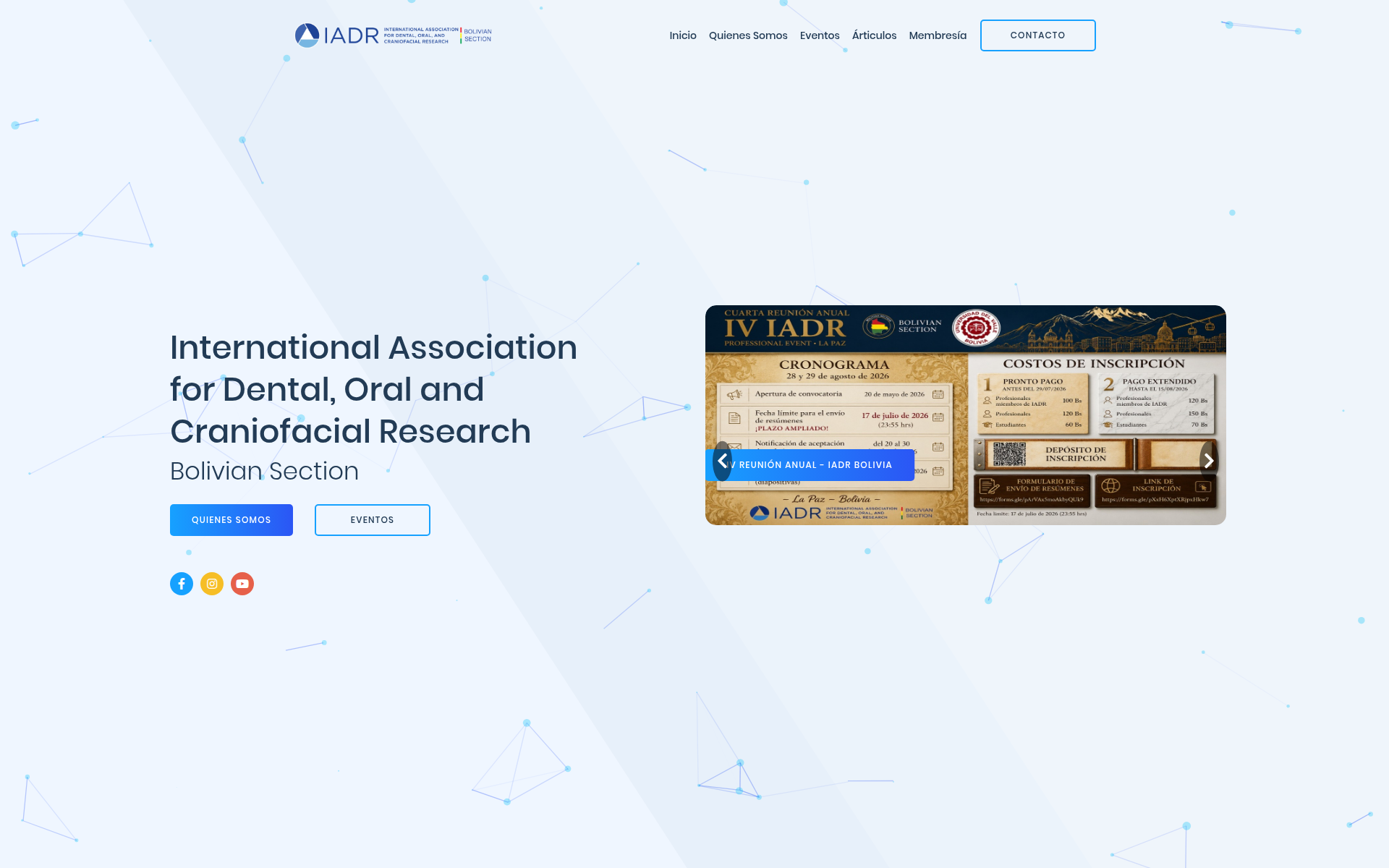 iadr-bolivia.com 主页截图