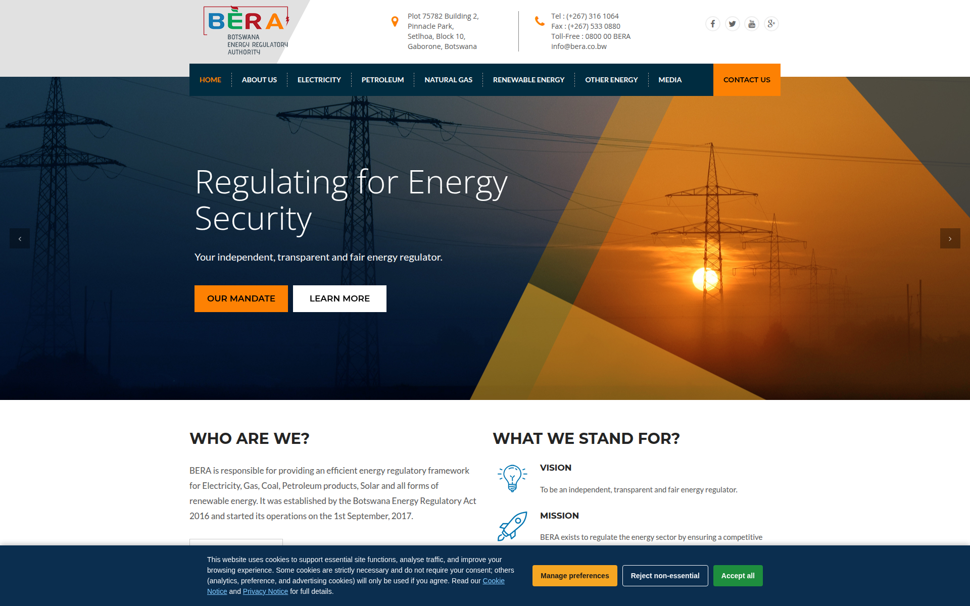 bera.co.bw 主页截图