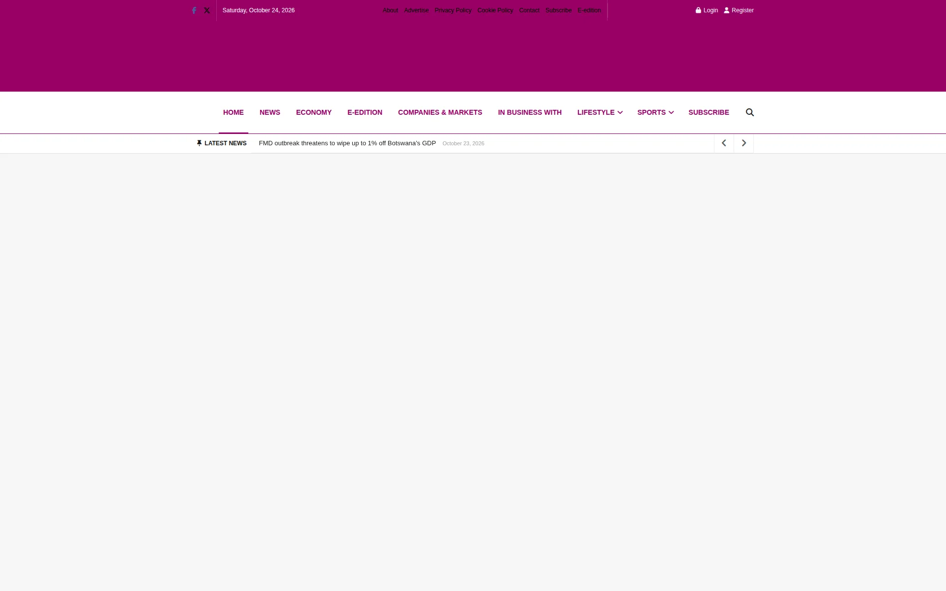 businessweekly.co.bw 主页截图