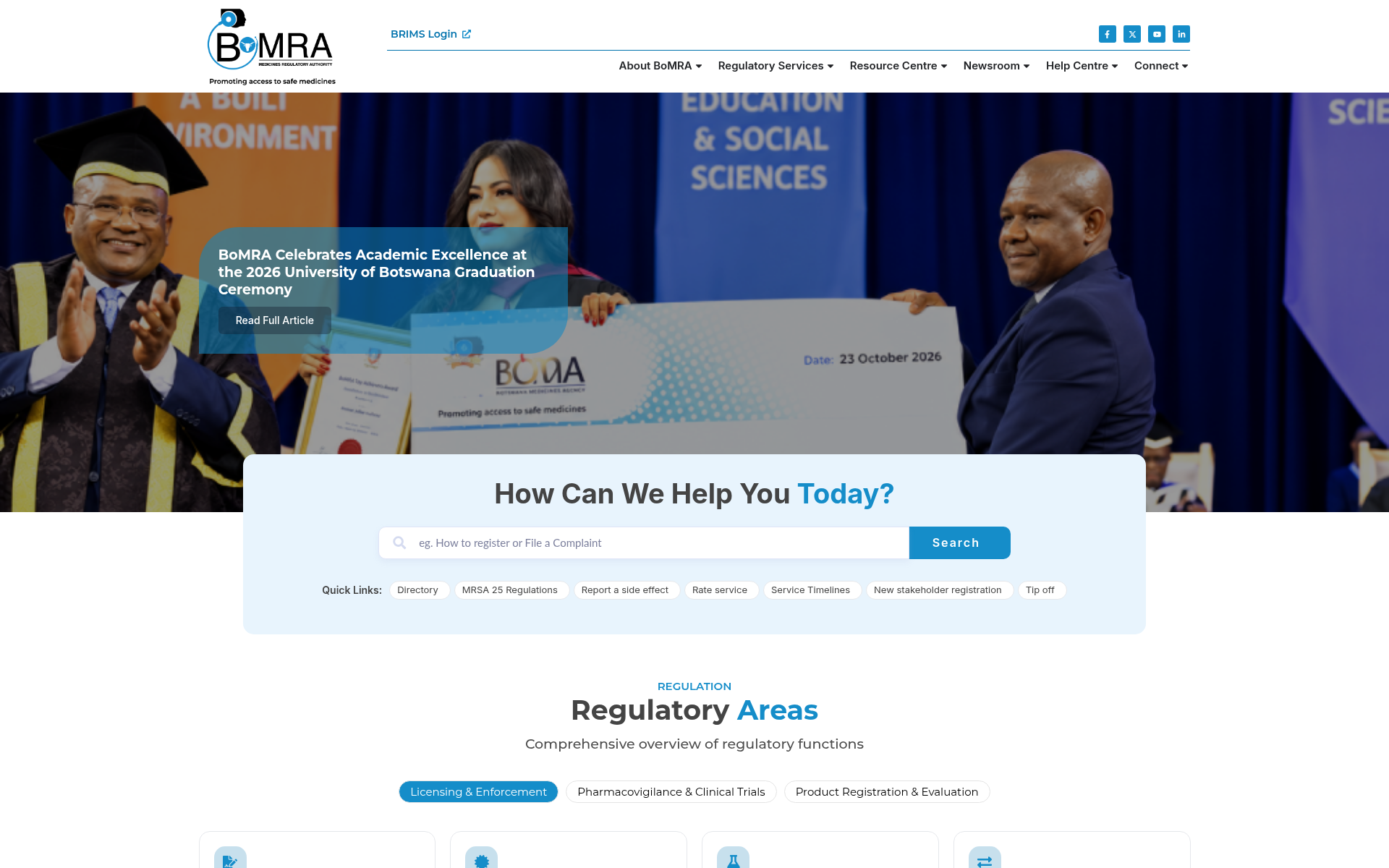 bomra.co.bw 主页截图