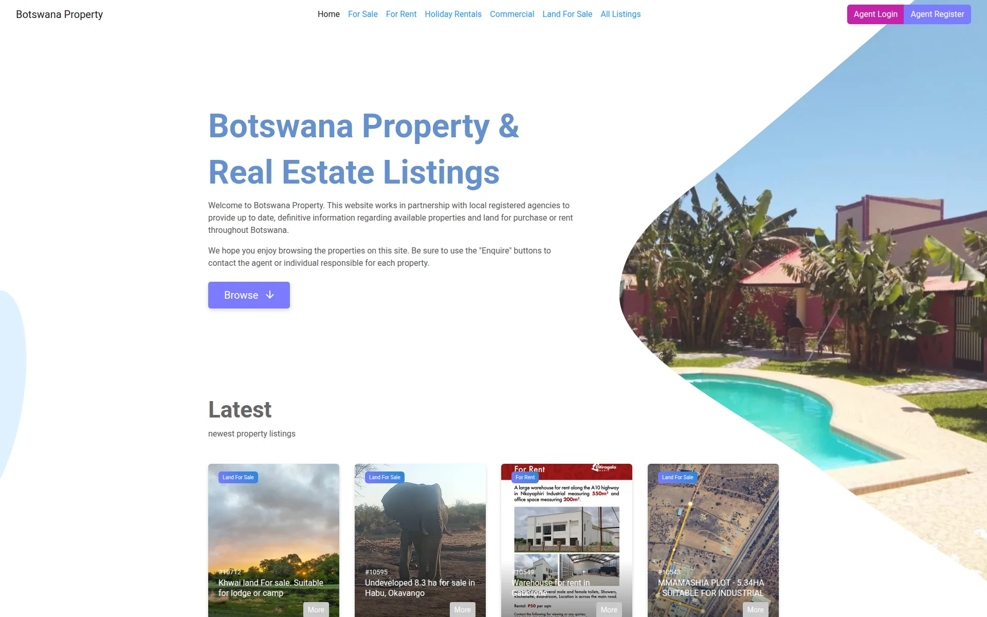 botswanaproperty.org 主页截图