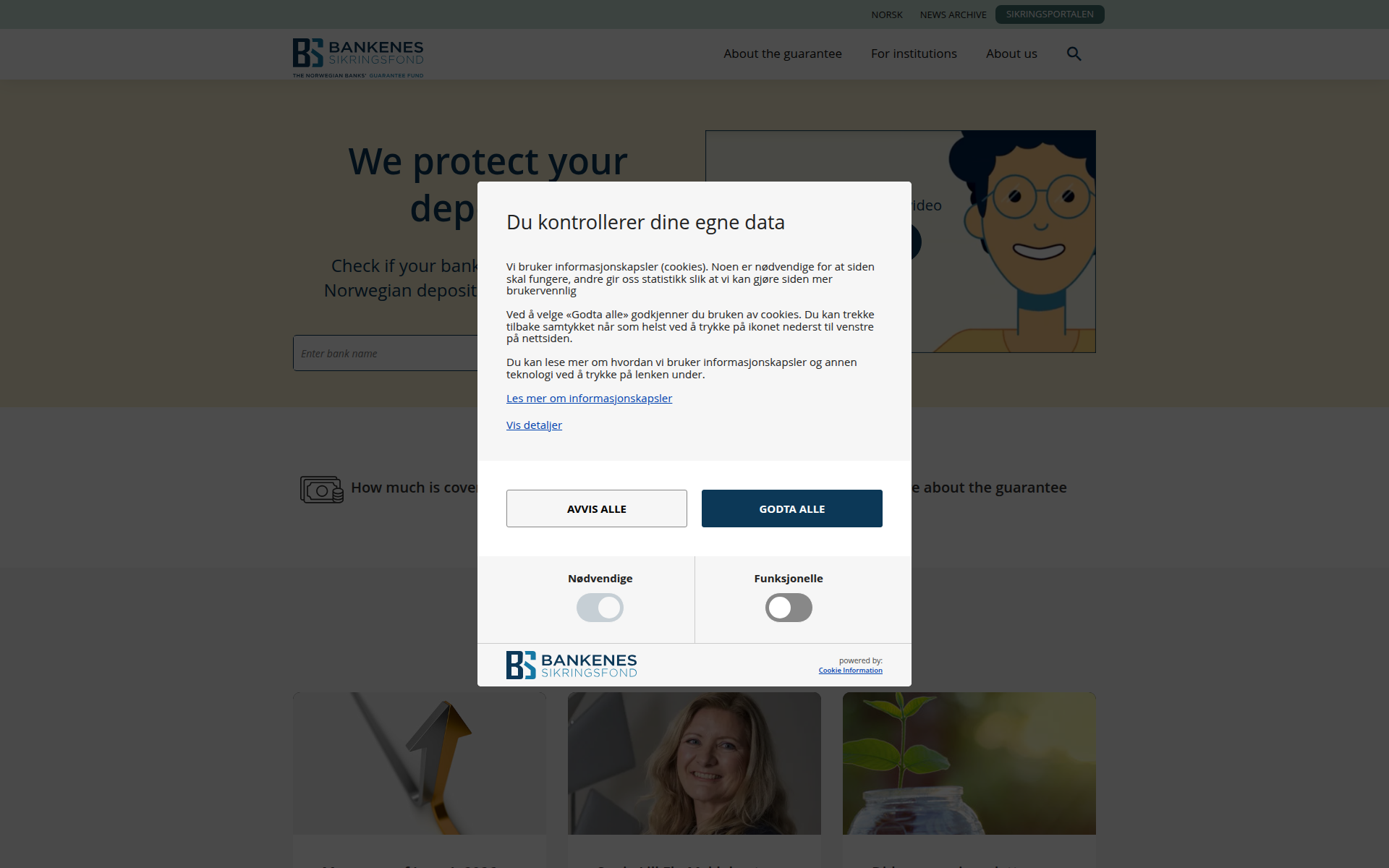 bankenessikringsfond.no 主页截图