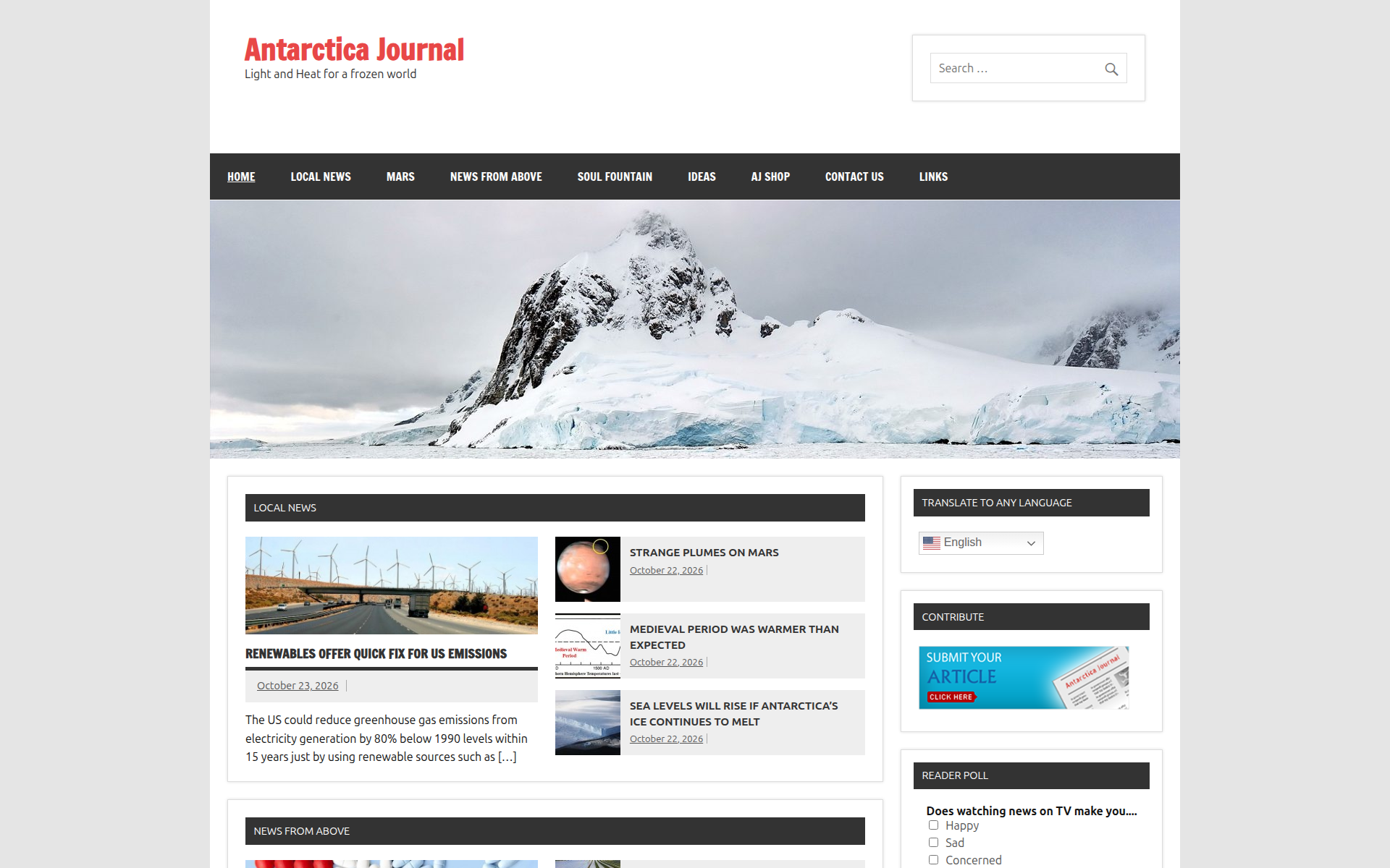 antarcticajournal.com 主页截图