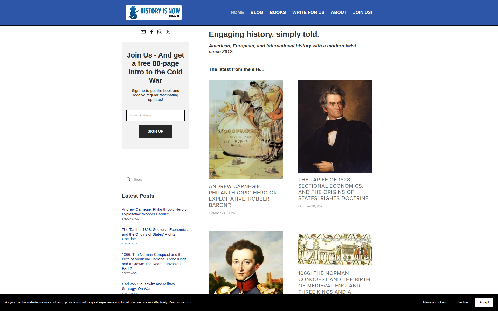 historyisnowmagazine.com 主页截图