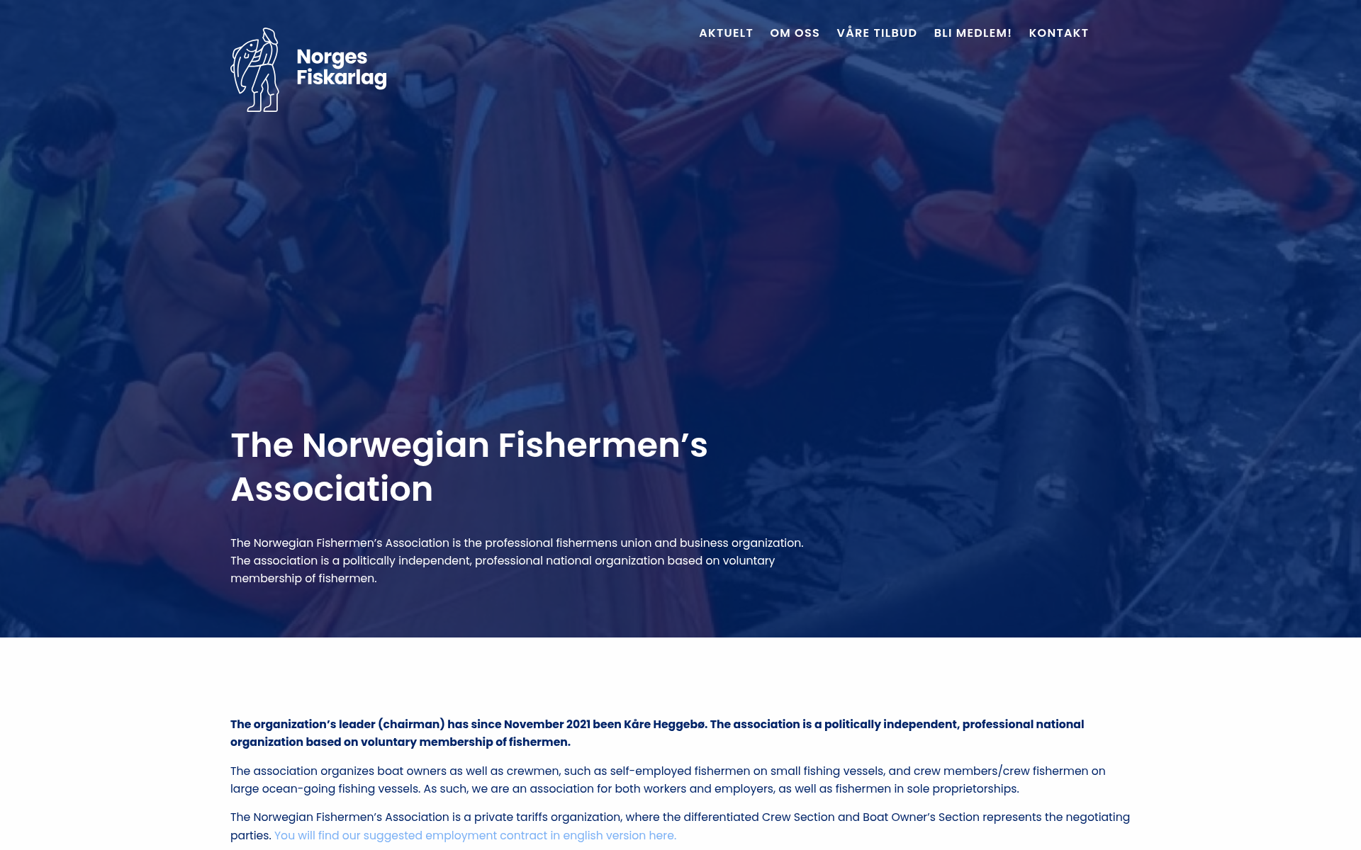 fiskarlaget.no 主页截图