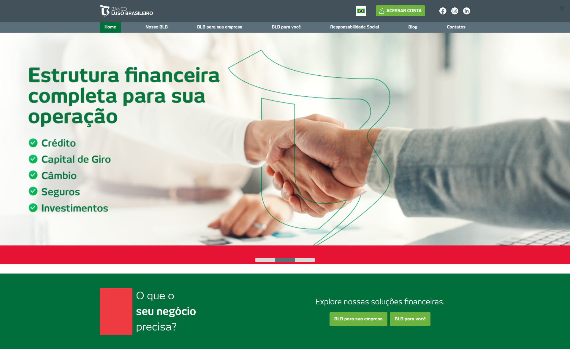 bancoluso.com.br 主页截图