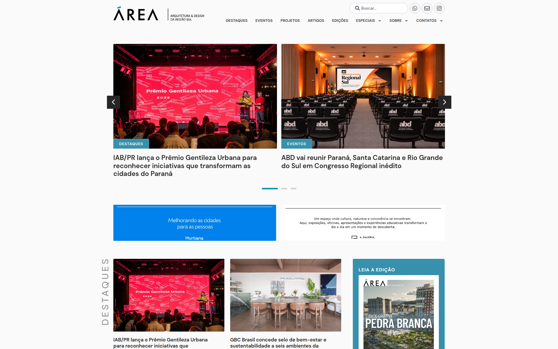 revistaarea.com.br 主页截图