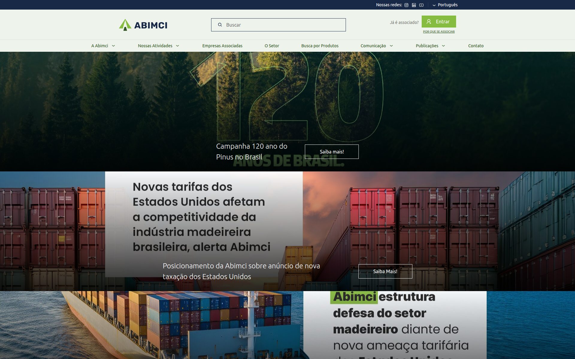 abimci.com.br 主页截图