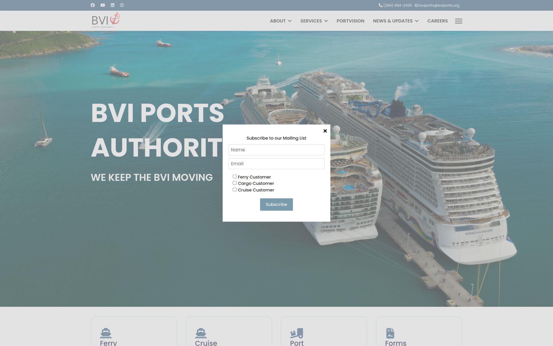 bviports.org 主页截图